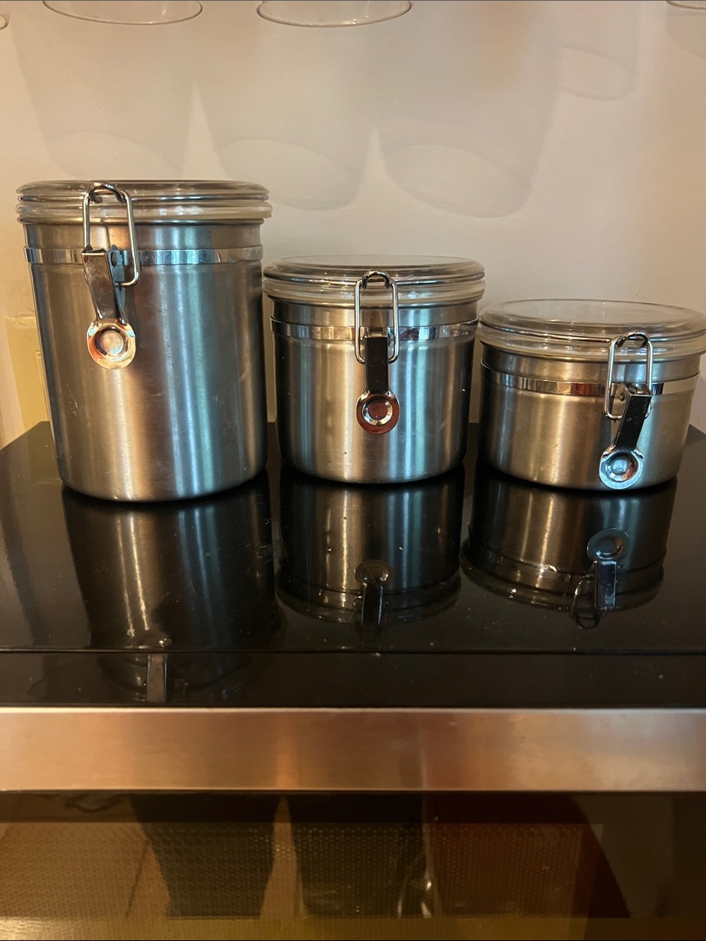 Airtight Stainless Steel Food Storage Canister Set of 3